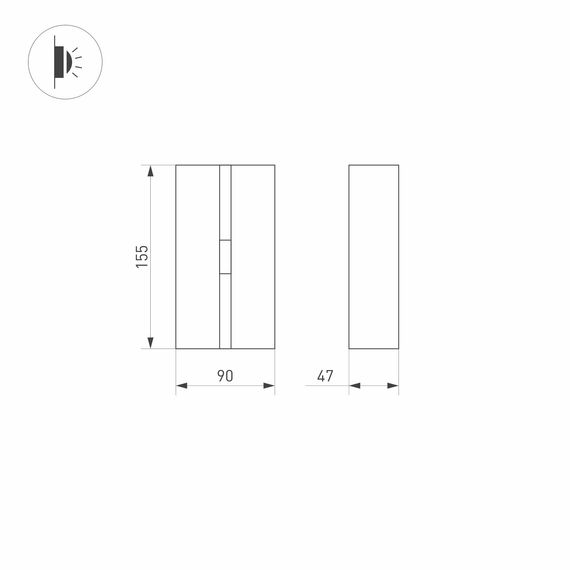 Arlight 029972 Светильник LGD-STRIPE-3W Warm3000 (GR, 20 deg, 230V) (Arlight, IP65 Металл, 3 года) 029972, изображение 3