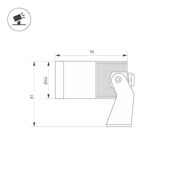 Arlight 037787 Светильник ALT-RAY-R44-8W Warm3000 (DG, 33 deg, 230V) (Arlight, IP67 Металл, 3 года) 037787, изображение 12