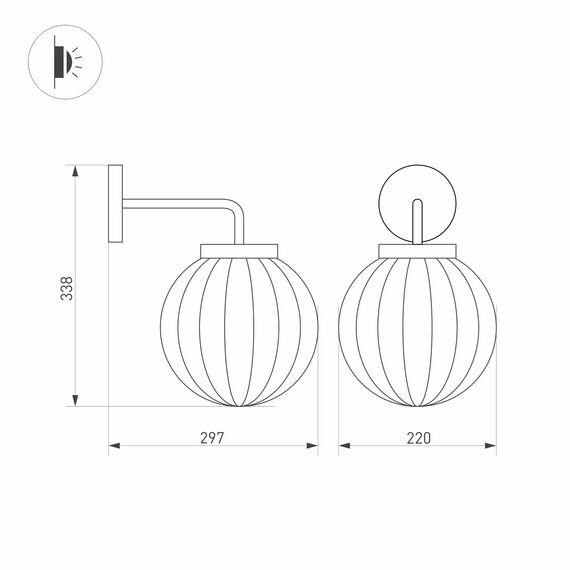 Arlight 029973 Светильник LGD-PEARL-WALL-7W Warm3000 (GR, 164 deg, 230V) (Arlight, IP65 Металл, 3 года) 029973, изображение 6