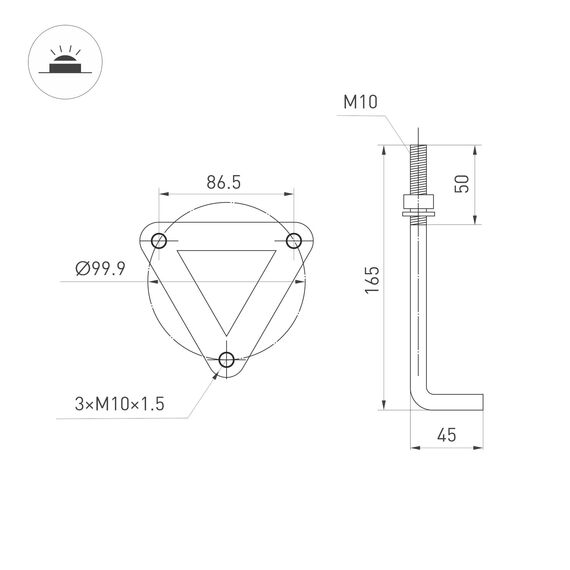 Arlight 045528 Светильник LGD-GUIDE-BOLL-H800-20W Warm3500-MIX (GR, 280 deg, 230V) (Arlight, IP65 Металл, 5 лет) 045528, изображение 11