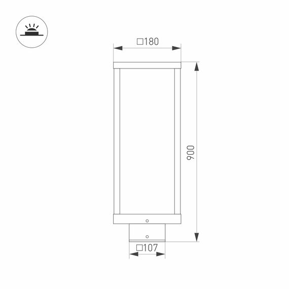 Arlight 021805 Светильник LGD-Path-Cub-H900B-12W Warm White (Arlight, IP54 Металл, 3 года) 021805, изображение 8