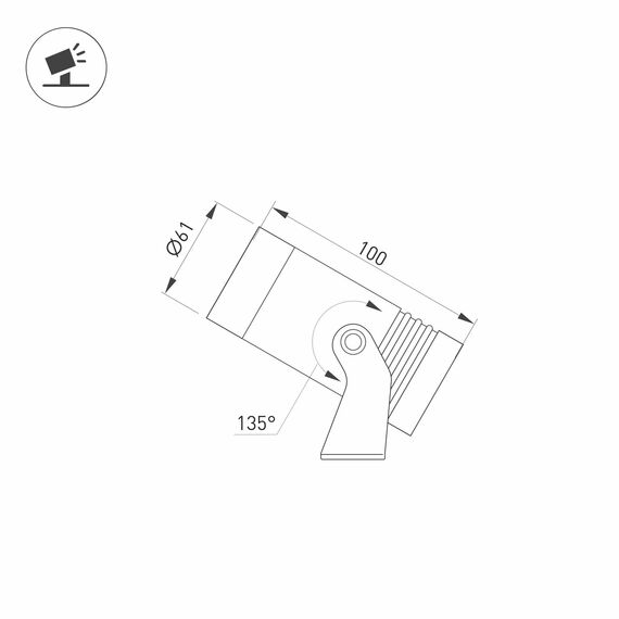 Arlight 032557 Светильник ALT-RAY-R61-15W Warm3000 (DG, 25 deg, 230V) (Arlight, IP67 Металл, 3 года) 032557, изображение 6