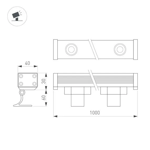 Arlight 023623 Светодиодный прожектор AR-LINE-1000S-18W-24V RGB (Grey, 30 deg, DMX512) (Arlight, Закрытый) 023623, изображение 10