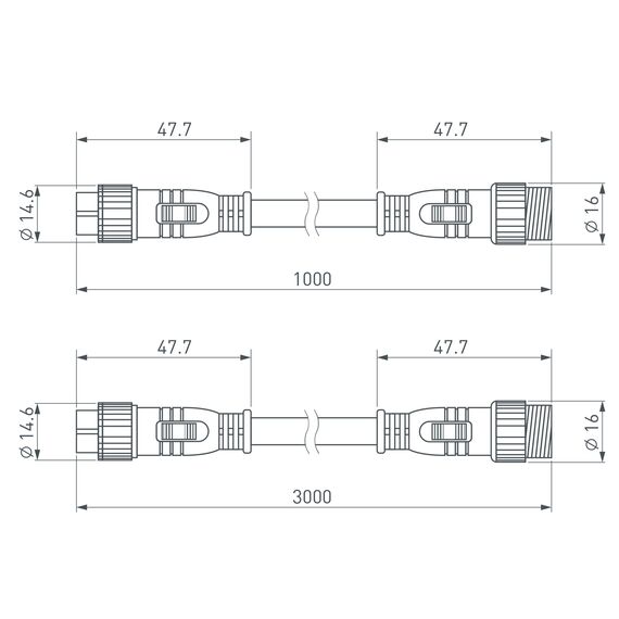 Arlight 038887 Коннектор питания ARL-LINE-3pin-1000-CON-MF (230V) (Arlight, IP67 Пластик, 3 года) 038887, изображение 6