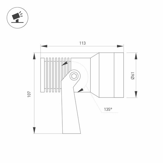 Arlight 032559 СветильникT-RAY-COLOR-R61-12W RGB-Warm3000 (DG, 36 deg, 12V) (Arlight, IP67 Металл, 3 года) 032559, изображение 12