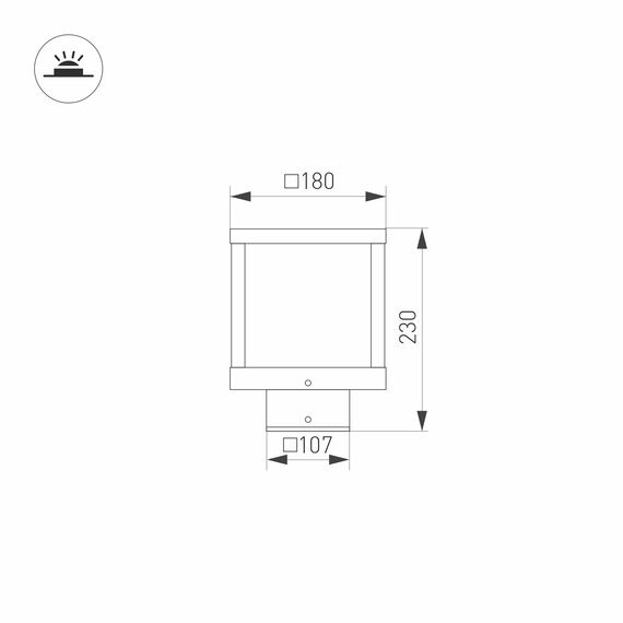 Arlight 021810 Светильник LGD-Path-Cub-H230B-12W Warm White (Arlight, IP54 Металл, 3 года) 021810, изображение 9