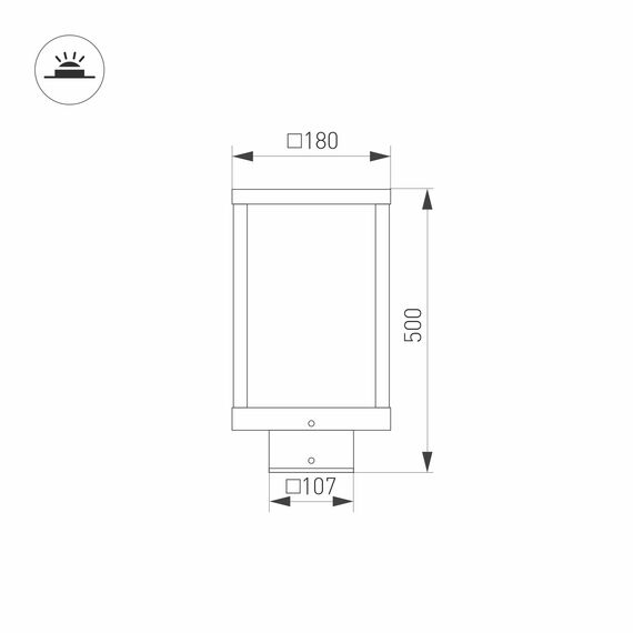 Arlight 021800 Светильник LGD-Path-Cub-H500B-12W Warm White (Arlight, IP54 Металл, 3 года) 021800, изображение 8