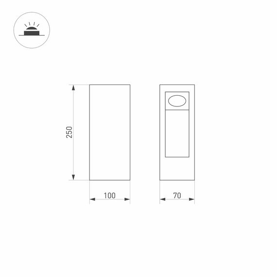Arlight 029975 Светильник LGD-MARK-BOLL-H250-7W Warm3000 (GR, 60 deg, 230V) (Arlight, IP54 Металл, 3 года) 029975, изображение 6