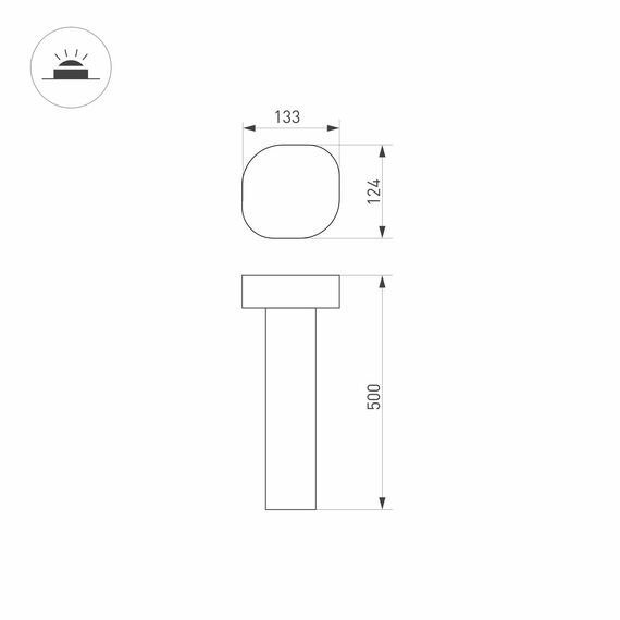 Arlight 029968 Светильник LGD-SWAMP-BOLL-H500-7W Warm3000 (GR, 93 deg, 230V) (Arlight, IP65 Металл, 3 года) 029968, изображение 12