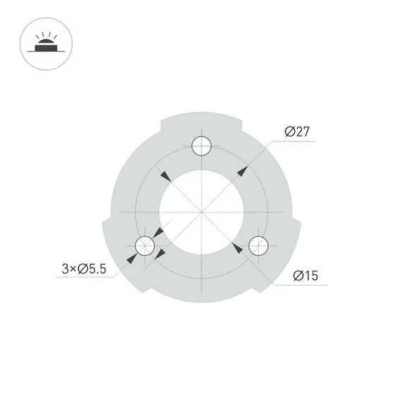 Arlight 029968 Светильник LGD-SWAMP-BOLL-H500-7W Warm3000 (GR, 93 deg, 230V) (Arlight, IP65 Металл, 3 года) - ! УПАКОВКА СОСТОИТ ИЗ - 1 шт, изображение 9