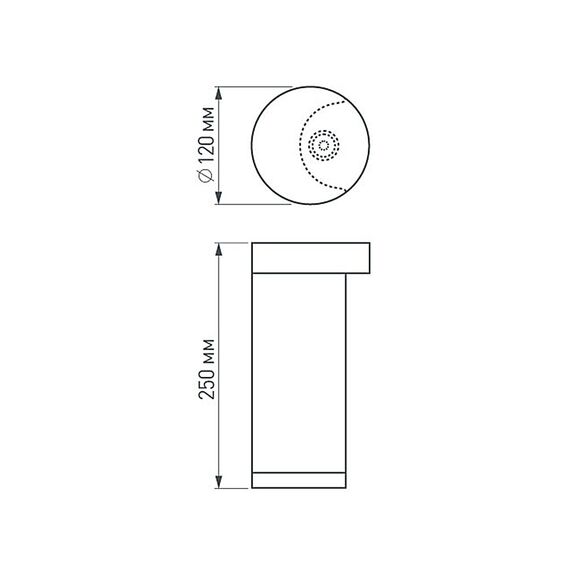 Arlight 020335 Светильник LGD-Path-Round120-H250B-12W Warm White (Arlight, IP54 Металл, 3 года) 020335, изображение 10