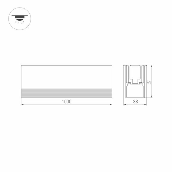 Arlight 027994(1) Светильник ART-LUMILINE-3351-1000-24W Warm3000 (SL, 120 deg, 24V) (Arlight, IP67 Металл, 3 года) 027994(1), изображение 11