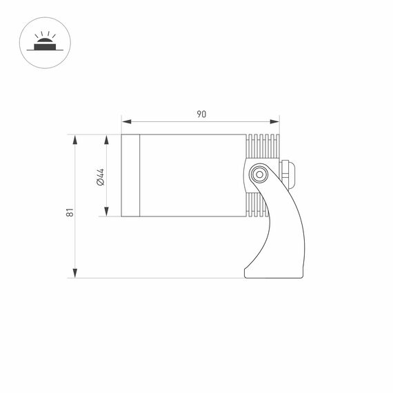 Arlight 028079 СветильникT-WATER-R44-8W RGBW (SL, 24 deg, 12V) (Arlight, IP68 Металл, 3 года) 028079, изображение 10