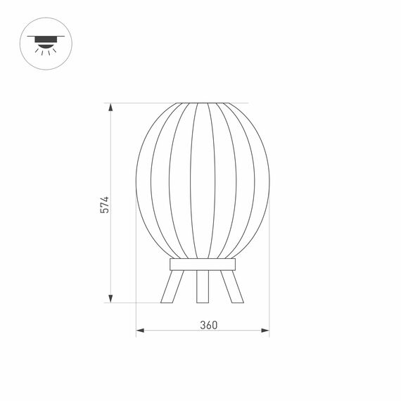 Arlight 030005 Светильник LGD-PEARL-BOLL-H574-12W Warm3000 (GR, 164 deg, 230V) (Arlight, IP65 Металл, 3 года) 030005, изображение 6