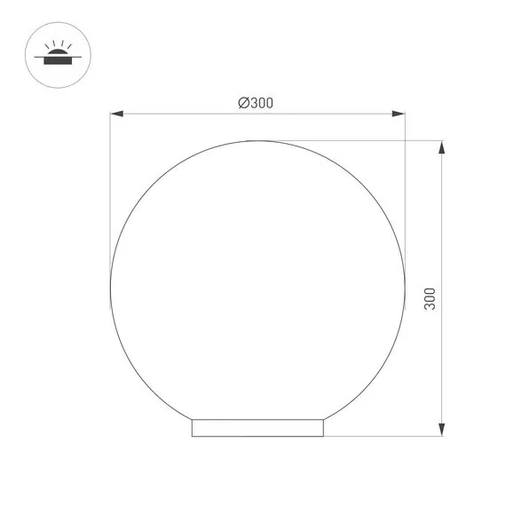 Arlight 046170 СветильникT-GLOBE-R300-10W Warm3000 (DG, 275 deg, 24V) (Arlight, IP65 Металл, 3 года) 046170, изображение 9