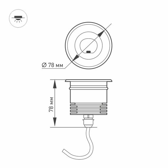 Arlight 032213 Светильник LTD-GROUND-TILT-R80-9W Day4000 (SL, 60 deg, 230V) (Arlight, IP67 Металл, 3 года) 032213, изображение 8