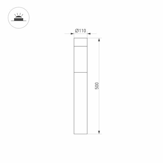 Arlight 029966 Светильник LGD-STEM-BOLL-H500-10W Warm3000 (GR, 185 deg, 230V) (Arlight, IP65 Металл, 3 года) 029966, изображение 10