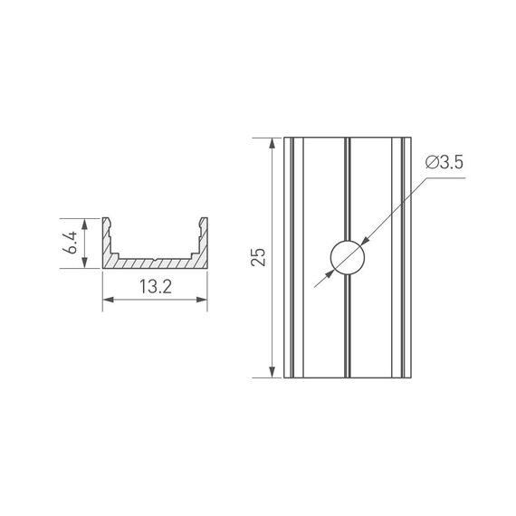 Arlight 039504 Держатель ARL-MOONLIGHT-0711-CLIP ANOD (Arlight, Алюминий) 039504, изображение 4