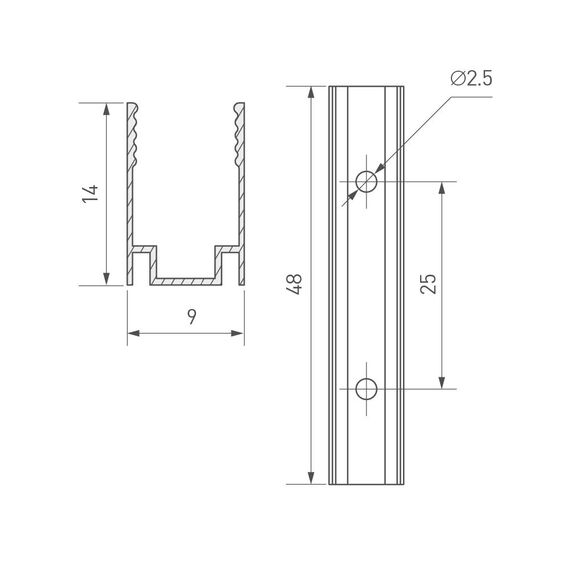 Arlight 039356 Держатель AURORA-1608-CLIP ANOD (Arlight, Алюминий) 039356, изображение 4