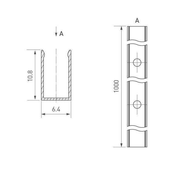 Arlight 039355 Профиль AURORA-1206-1000 ANOD (Arlight, Алюминий) 039355, изображение 4