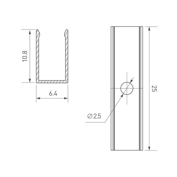 Arlight 039353 Держатель AURORA-1206-CLIP ANOD (Arlight, Алюминий) 039353, изображение 4