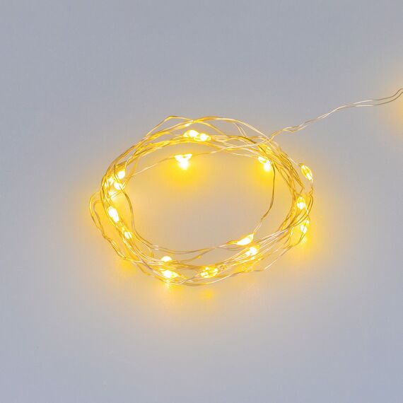 Arlight 048703 Светодиодная гирлянда ARD-DEW-HOME-2000-CLEAR-20LED-STD Yellow (3V, Battery Pack) (Ardecoled, IP20) 048703