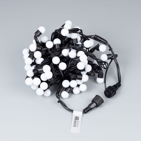 Arlight 025590 Светодиодная гирлянда ARD-BALL-CLASSIC-D17,5-20000-BLACK-200LED WHITE (230V, 14W) (Ardecoled, IP65) 025590, изображение 7