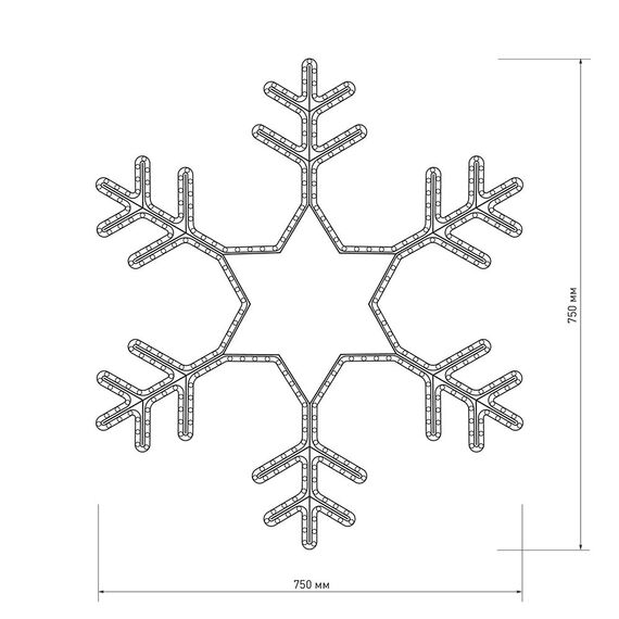 Arlight 025307 Фигура ARD-SNOWFLAKE-M4-750x750-324LED White (230V, 18W) (Ardecoled, IP65) 025307, изображение 6