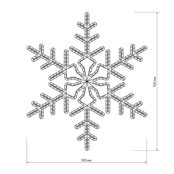 Arlight 025306 Фигура ARD-SNOWFLAKE-M3-920x920-432LED White (230V, 27W) (Ardecoled, IP65) 025306, изображение 6