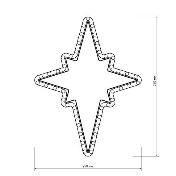 Arlight 025314 Фигура ARD-STAR-M3-380x250-36LED Warm (230V, 2,5W) (Ardecoled, IP65) 025314, изображение 8