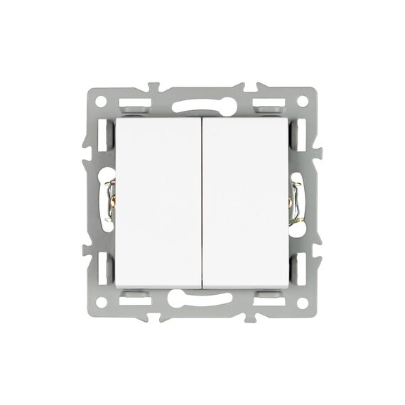 Arlight 043724 Механизм выключателя двухклавишный непроходной SWT-MK02-PL-WH (250V, 16A) (Arlight, -) 043724, изображение 6
