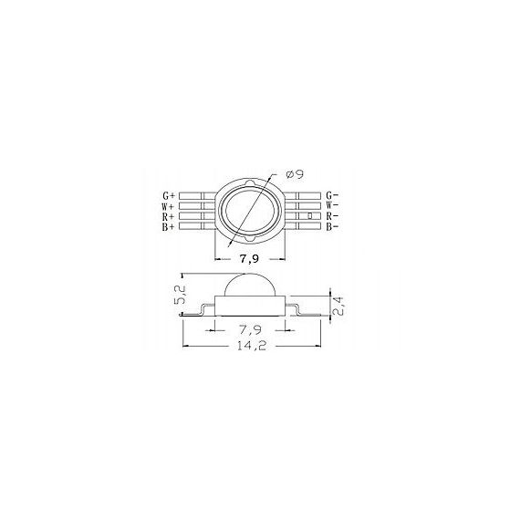 Arlight 020332 Мощный светодиод ARPL-4W-EPA-RGBW (350mA) (Arlight, Emitter) 020332, изображение 6