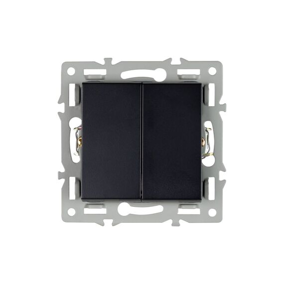 Arlight 043728 Механизм выключателя двухклавишный проходной SWT-MKP2-PL-BK (250V, 16A) (Arlight, -) 043728, изображение 4