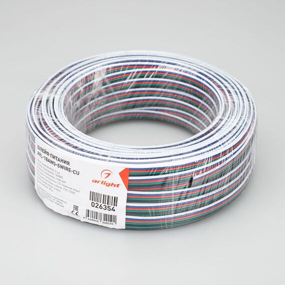 Arlight 026354 Шлейф питания ARL-18AWG-5Wire-CU (Arlight, -) 026354, изображение 3