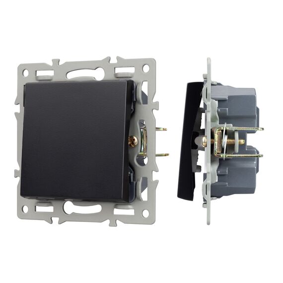 Arlight 043719 Механизм выключателя одноклавишный перекрёстный SWT-MKX1-PL-BK (250V, 16A) (Arlight, -) 043719