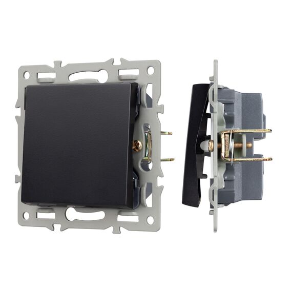 Arlight 043715 Механизм выключателя одноклавишный проходной SWT-MKP1-PL-BK (250V, 16A) (Arlight, -) 043715