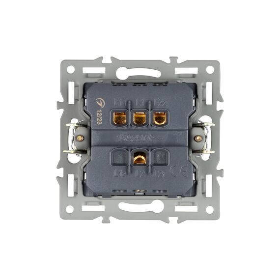 Arlight 043724 Механизм выключателя двухклавишный непроходной SWT-MK02-PL-WH (250V, 16A) (Arlight, -) 043724, изображение 4