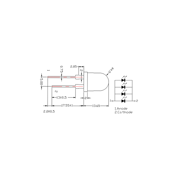 Arlight 008761 Светодиод ARL-10080UBC4-20 (Arlight, 10мм (круглый)) 008761, изображение 6