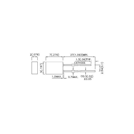 Arlight 021968 Светодиод ARL-2507UWC-1,2cd (Arlight, 2x5мм (прямоугольный)) 021968, изображение 5