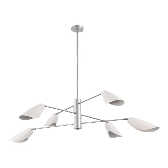 EVOLUCE SLE1254-103-06 Светильник подвесной Серебристый/Белый E14 6*60W, изображение 6