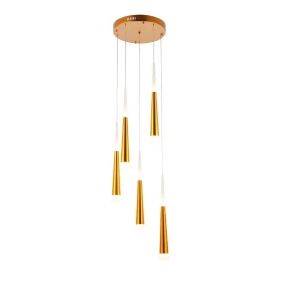 EVOLUCE SLE200103-05 Светильник подвесной Золотистый/Золотистый, Белый LED 5*7W 3000K