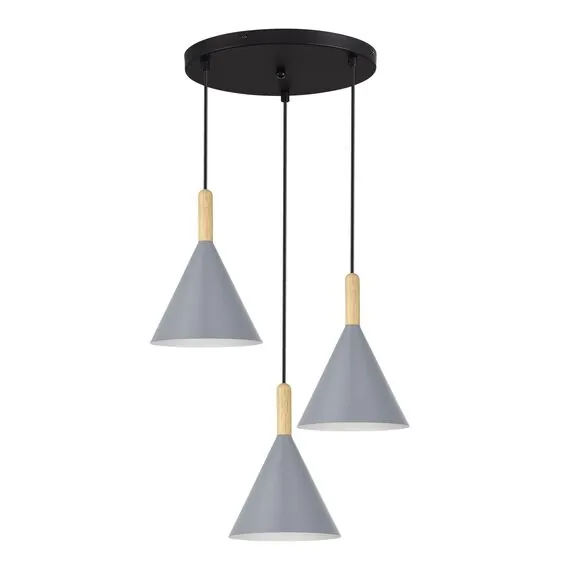 EVOLUCE SLE1255-433-03 Светильник подвесной Черный/Серый E27 3*40W