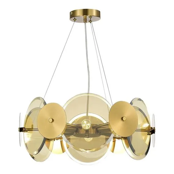 EVOLUCE SLE1652-303-06 Светильник подвесной Латунь/Коньячный E14 6*40W, изображение 3