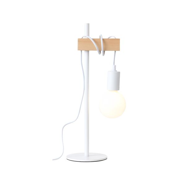 EVOLUCE SL1142.504.01 Прикроватная лампа Белый, Светлое дерево E27 1*60W