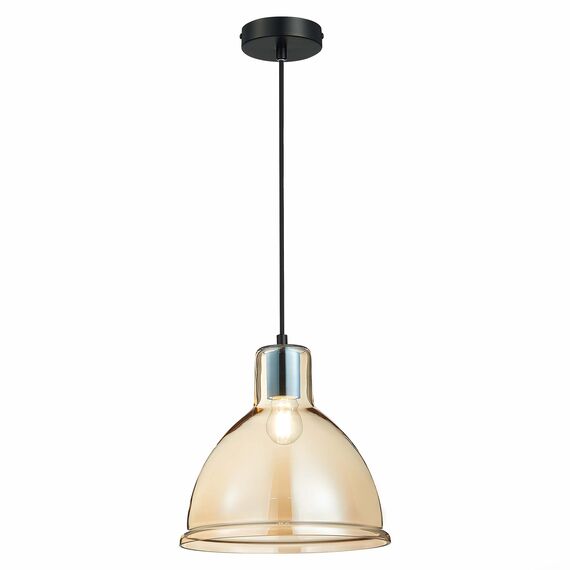 EVOLUCE SLE114723-01 Подвес Черный/Янтарный E27 1*60W