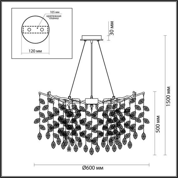 Odeon Light 4970/10; 1013954 Люстра, изображение 3