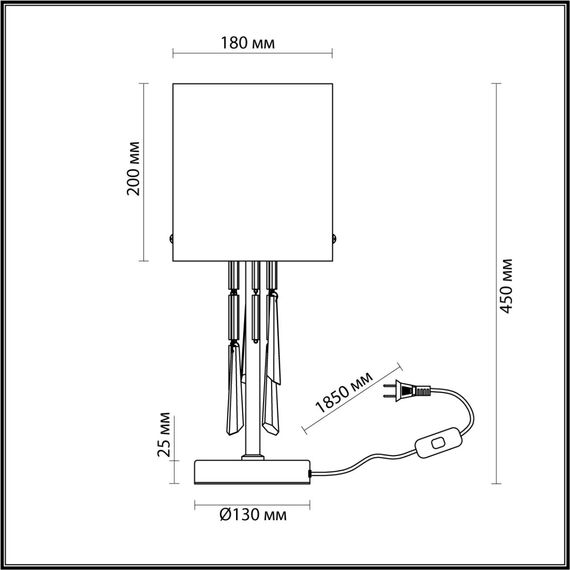 Odeon Light 4890/1T; 0045814 Настольная лампа, изображение 4
