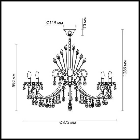 Odeon Light 4977/10; 0045604 Люстра, изображение 4