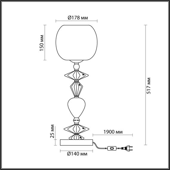 Odeon Light 4855/1T; 0043945 Настольная лампа, изображение 6
