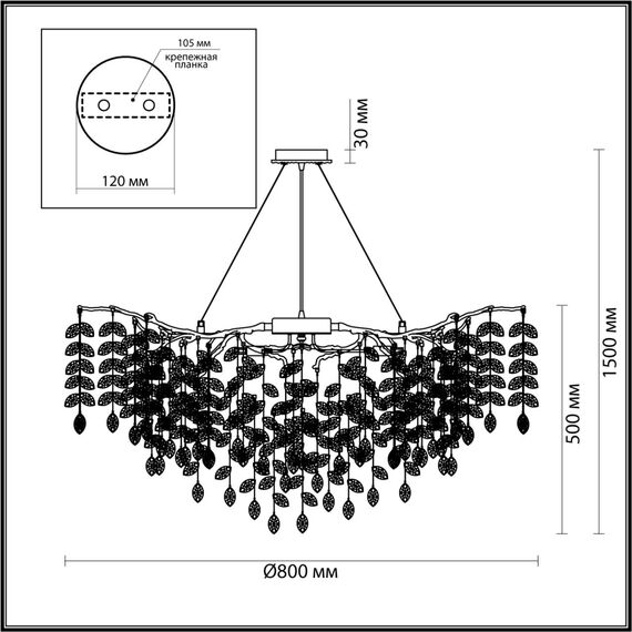 Odeon Light 4970/12; 1018932 Люстра, изображение 4